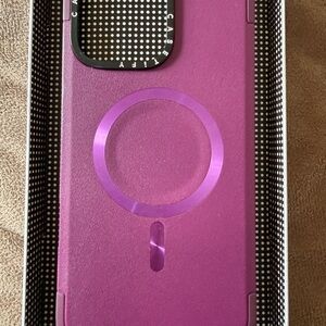 Casetify MagSafe-Compatible Purple Phone Case with Metallic Ring